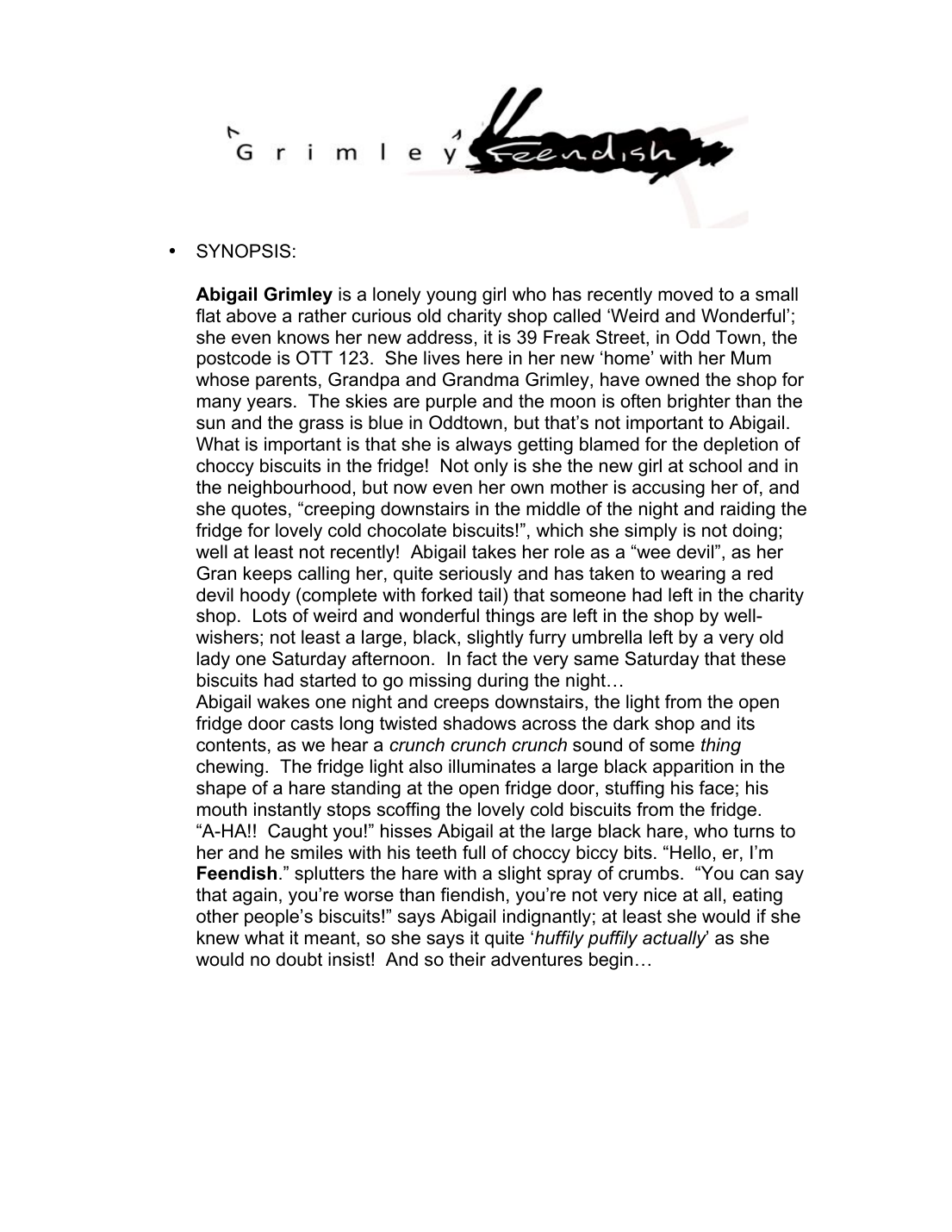 Synopsis page