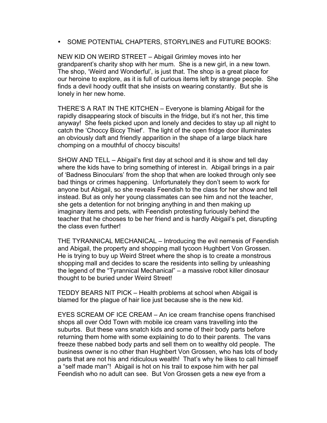 Synopsis page